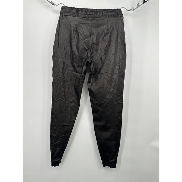Spanx Faux Leather Joggers Sz S Black jogger high rise pockets Black - Picture 4 of 12